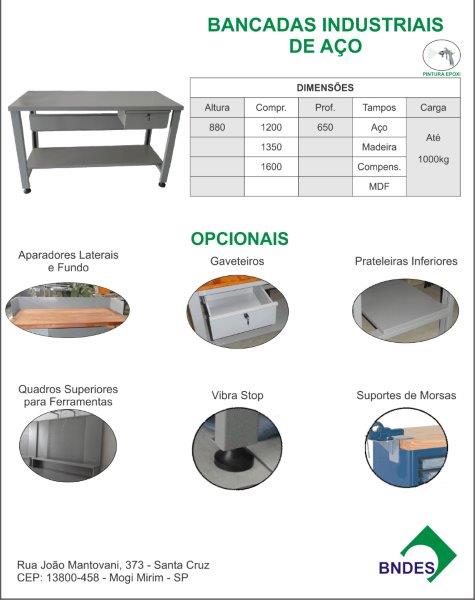 Bancadas Industriais de Aço